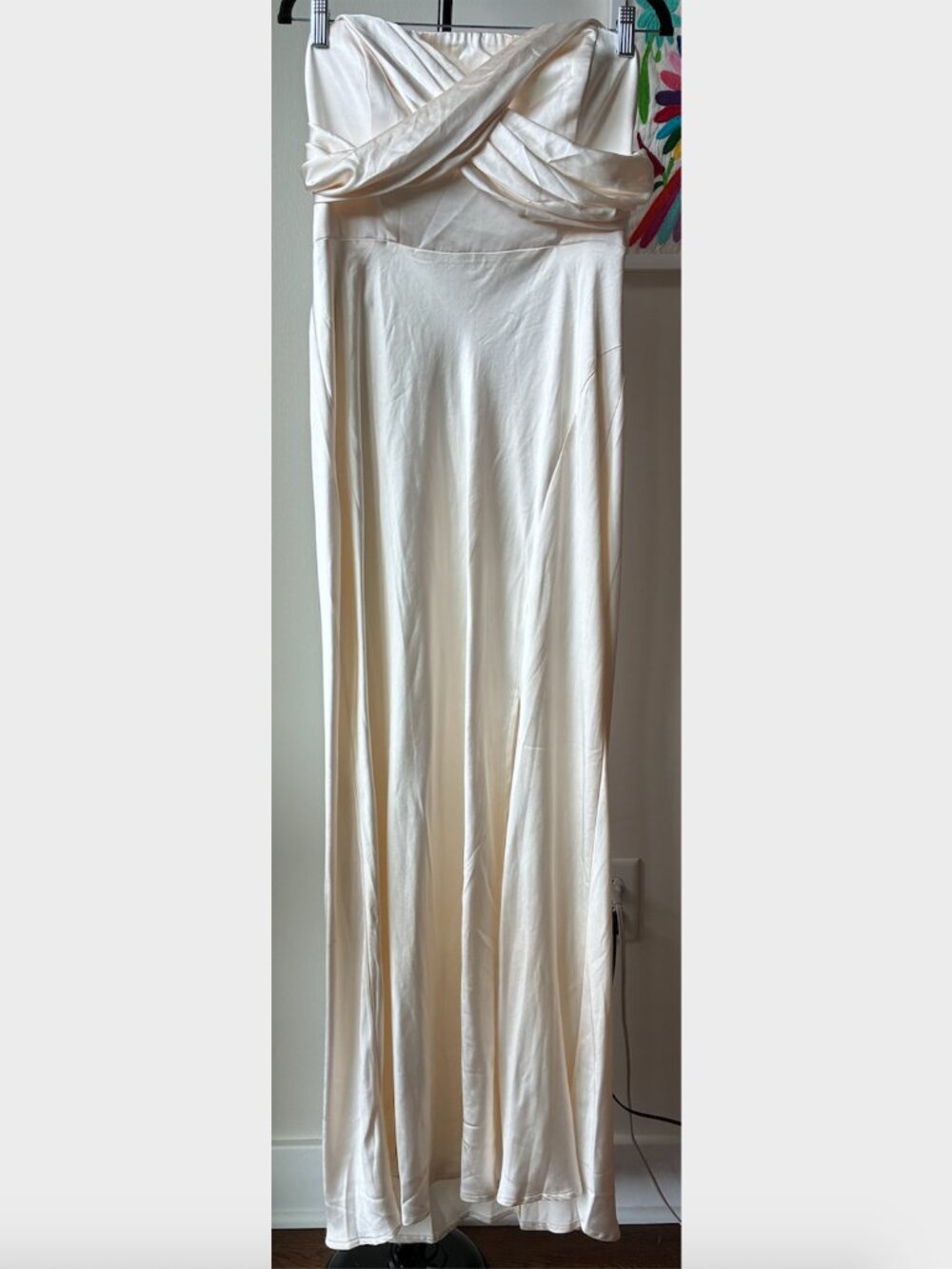 Selfie Leslie NWT Yvette Wrap Neckline Midi Dress in Oyster - XXL - Picture 5 of 16